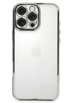 Mey İthalat®  iPhone 16 Pro Max Kılıf  Lensli Silikon - Gümüş