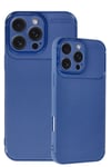 Mey İthalat®  iPhone 16 Pro Max Kılıf Auto Focus Karbon Kapak - Lacivert