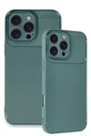 Mey İthalat®  iPhone 16 Pro Max Kılıf Auto Focus Karbon Kapak - Koyu Yeşil
