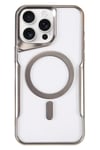Mey İthalat®  iPhone 16 Pro Max Kılıf Boyi Magsafe Silikon Kapak - Gümüş