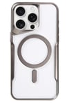 Mey İthalat®  iPhone 16 Pro Max Kılıf Boyi Magsafe Silikon Kapak - Titan Gri