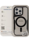 Mey İthalat®  iPhone 16 Pro Max Kılıf Boyi Magsafe Silikon Kapak - Lacivert