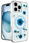 Mey İthalat®  iPhone 16 Pro Max Kılıf Daisy Simli Magsafe Kapak - Mavi