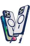 Mey İthalat®  iPhone 16 Pro Max Kılıf Enka Magsafe Silikon Kılıf - Lacivert