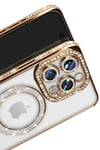 Mey İthalat®  iPhone 16 Pro Max Kılıf Joke Simli Magneticsafe Kılıf - Gold