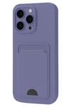Mey İthalat®  iPhone 16 Pro Max Kılıf Kelvin Kartvizitli Silikon - Lila