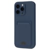 Mey İthalat®  iPhone 16 Pro Max Kılıf Kelvin Kartvizitli Silikon - Lacivert