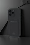 Mey İthalat®  iPhone 16 Pro Max Kılıf Kelvin Kartvizitli Silikon - Lila