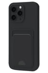 Mey İthalat®  iPhone 16 Pro Max Kılıf Kelvin Kartvizitli Silikon - Siyah
