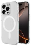 Mey İthalat®  iPhone 16 Pro Max Kılıf Magneticsafe Şeffaf Silikon - Şeffaf