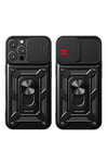 Mey İthalat®  iPhone 16 Pro Max Kılıf Pars Lens Yüzüklü Silikon - Lacivert