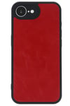 Mey İthalat®  iPhone 16E Kılıf Aras Deri Kapak - Kırmızı