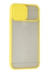 Mey İthalat®  iPhone 6 Kılıf Palm Buzlu Kamera Sürgülü Silikon - Sarı