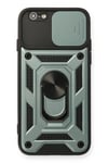 Mey İthalat®  iPhone 6 Kılıf Pars Lens Yüzüklü Silikon - Yeşil