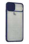 Mey İthalat®  iPhone 6 Plus Kılıf Palm Buzlu Kamera Sürgülü Silikon - Lacivert