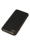 Mey İthalat®  iPhone 7 Kılıf Coco Deri Silikon Kapak - Siyah