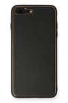 Mey İthalat®  iPhone 7 Plus Kılıf Coco Deri Silikon Kapak - Siyah
