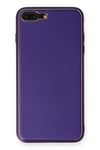 Mey İthalat®  iPhone 7 Plus Kılıf Coco Deri Silikon Kapak - Mor