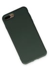 Mey İthalat®  iPhone 7 Plus Kılıf Nano içi Kadife Silikon - Koyu Yeşil