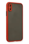 Mey İthalat®  iPhone X Kılıf Montreal Silikon Kapak - Kırmızı