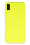 Mey İthalat®  iPhone X Kılıf Nano içi Kadife Silikon - Sarı