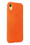 Mey İthalat®  iPhone XR Kılıf First Silikon - Parlak Turuncu