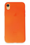 Mey İthalat®  iPhone XR Kılıf First Silikon - Parlak Turuncu
