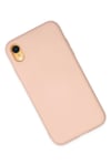 Mey İthalat®  iPhone XR Kılıf Nano içi Kadife Silikon - Pudra