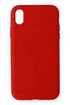 Mey İthalat®  iPhone XR Kılıf Nano içi Kadife Silikon - Kırmızı