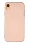 Mey İthalat®  iPhone XR Kılıf Nano içi Kadife Silikon - Pudra