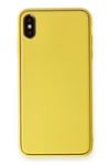 Mey İthalat®  iPhone XS Max Kılıf Coco Deri Silikon Kapak - Sarı