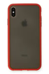 Mey İthalat®  iPhone XS Max Kılıf Montreal Silikon Kapak - Kırmızı