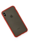 Mey İthalat®  iPhone XS Max Kılıf Montreal Silikon Kapak - Kırmızı