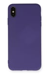 Mey İthalat®  iPhone XS Max Kılıf Nano içi Kadife Silikon - Mor