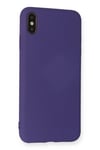 Mey İthalat®  iPhone XS Max Kılıf Nano içi Kadife Silikon - Mor