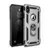 Mey İthalat®  iPhone XS Max Kılıf Sofya Yüzüklü Silikon Kapak - Gümüş