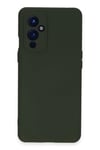 Mey İthalat®  One Plus 9 Kılıf Nano içi Kadife Silikon - Koyu Yeşil