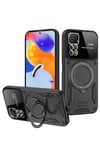 Mey İthalat®  Realme 11 Pro Plus Joy Lens Standlı Kapak - Siyah