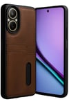 Mey İthalat®  Realme 12 Lite Kılıf Sara Kartvizitli Deri Kılıf - Taba