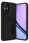 Mey İthalat®  Realme 12 Lite Kılıf Sara Kartvizitli Deri Kılıf - Siyah