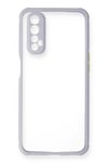 Mey İthalat®  Realme 7 Kılıf Miami Şeffaf Silikon - Lila