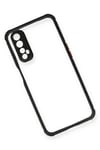 Mey İthalat®  Realme 7 Kılıf Miami Şeffaf Silikon - Siyah