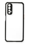 Mey İthalat®  Realme 7 Kılıf Miami Şeffaf Silikon - Siyah