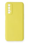 Mey İthalat®  Realme 7 Kılıf Nano içi Kadife Silikon - Sarı