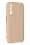 Mey İthalat®  Realme 7 Kılıf Nano içi Kadife Silikon - Pudra