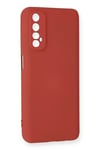 Mey İthalat®  Realme 7 Kılıf Nano içi Kadife Silikon - Kiremit