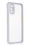 Mey İthalat®  Realme 7 Pro Kılıf Miami Şeffaf Silikon - Lila