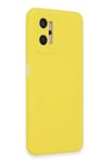 Mey İthalat®  Realme 9i 4G Kılıf Nano içi Kadife Silikon - Sarı