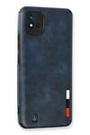 Mey İthalat®  Realme C11 2021 Kılıf Loop Deri Silikon - Lacivert