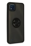 Mey İthalat®  Realme C11 2021 Kılıf Montreal Yüzüklü Silikon Kapak - Siyah
